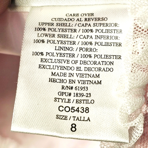 Jona Michelle Girls Sleeveless Spring Easter Cotton Candy Pastel Dress Size 8 - Picture 7 of 8